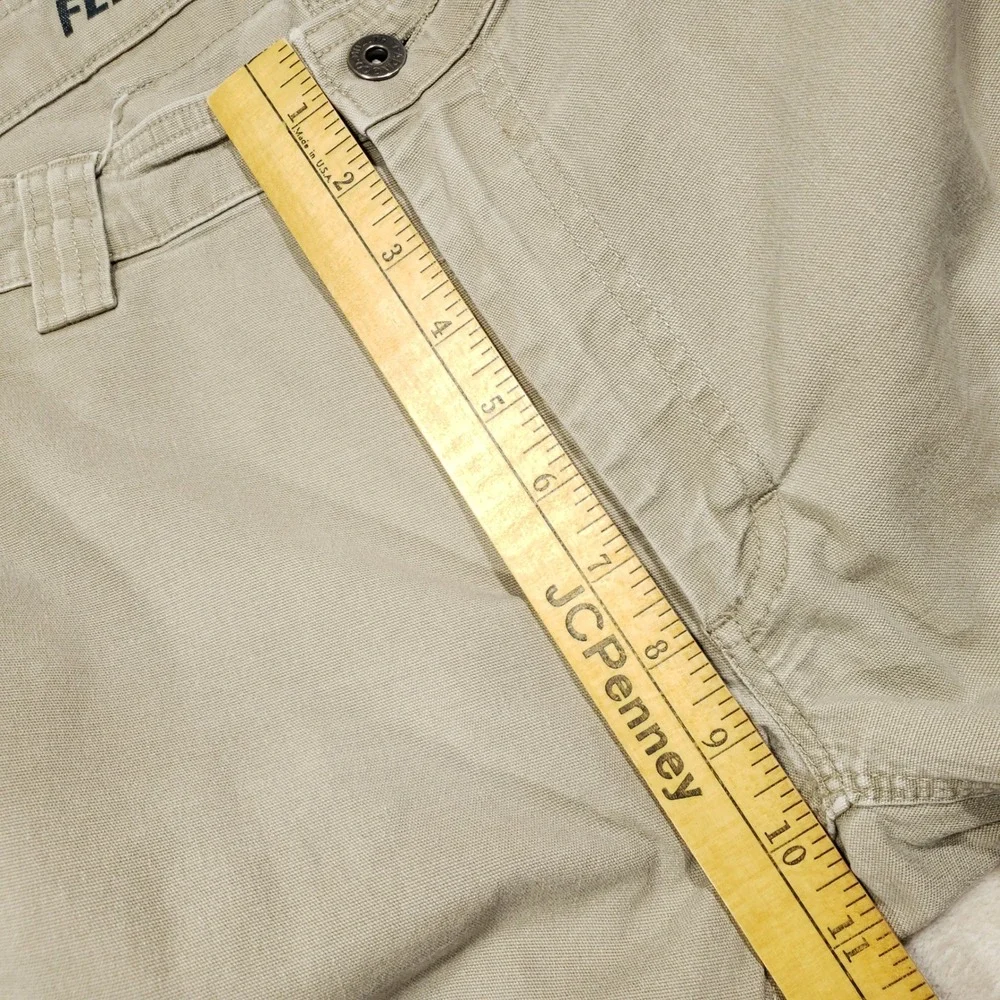 Duluth Trading Co Cargo Pants Mens 36x32 Tan Flex Fire Hose Workwear Trousers